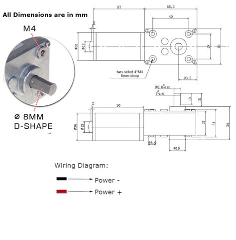 Probots PB-5840-31ZY 24V 10 RPM DC Worm Gear Reduction Motor Buy Online ...