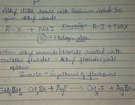 Difference between finkelstein and swarts reaction - Brainly.in