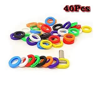 yueton Key Cap Covers 40pcs Silicone Key Caps Tags Sleeve Rings Key ...