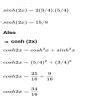 If sinh x = [tex] \frac{3}{4}[/tex], find cosh (2x) and sinh (2x ...