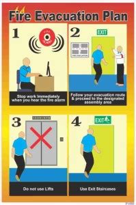 SignageShop flex Fire evacuation plan Poster Emergency Sign Price in ...