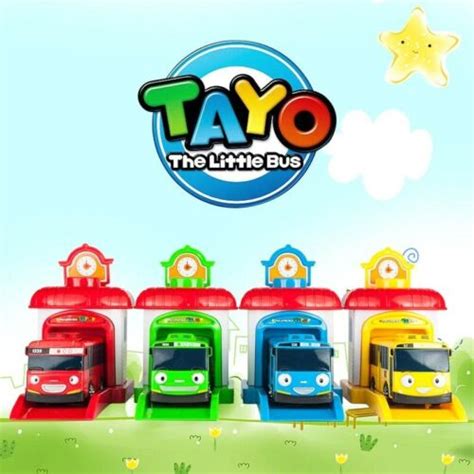 Tayo the Little Bus Garage - Play Set with 4 Bus | Ubuy India