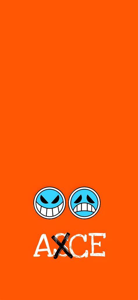 One Piece Ace Symbol Wallpapers - Minimalist iPhone Wallpapers