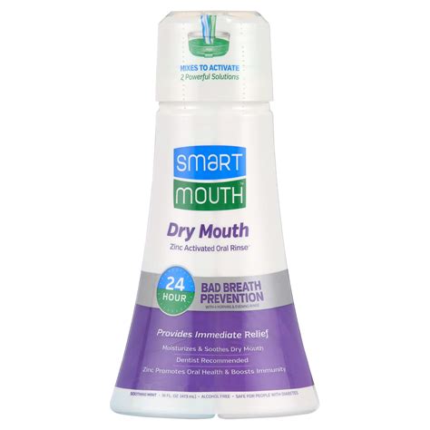 SmartMouth 16 fl oz Alcohol-Free Hygiene Wash Dry Mouth Oral Rinse ...
