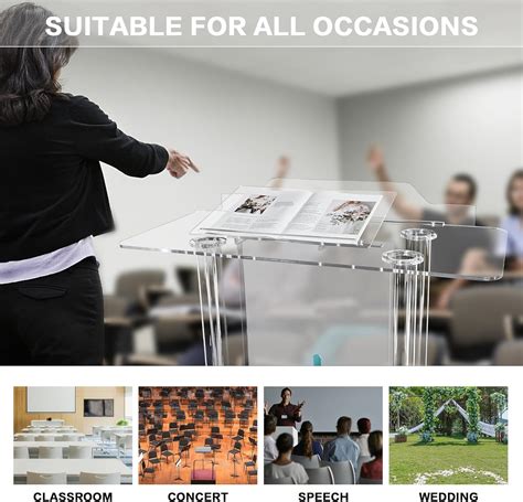 LayBurst Church Pulpit with Hollow Cross Design,Led Acrylic India | Ubuy