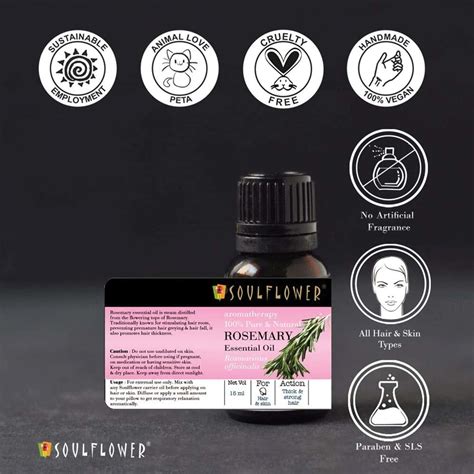 Buy SOULFLOWER ROSEMARY ESSENTIAL OIL, PACK OF 2X15ML Online & Get Upto ...