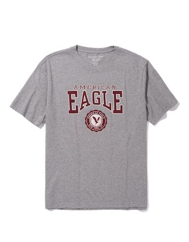 Buy American Eagle Men Grey Super Soft Graphic T-Shirt Online