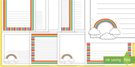 FREE! - 👉 Rainbow Templates For Writing - Parents - Australia