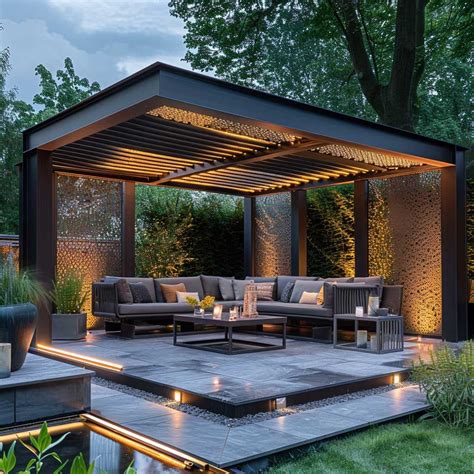 11+ Minimalist Garden Gazebo Ideas for a Clean Look • ArtFasad | Modern ...