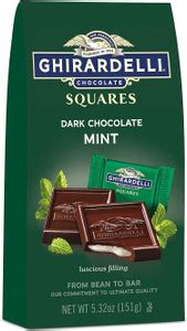 Ghirardelli Chocolate Squares Dark Chocolate Mint Flavour Luscious Dark ...