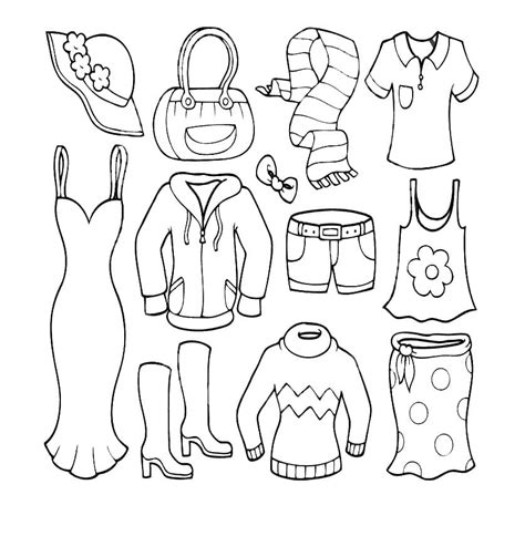Clothes Coloring Worksheet 的图像结果