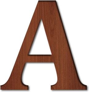 Chalk My Theme 5 Inch Large Wooden Letter A in Wood Brown Color Price ...