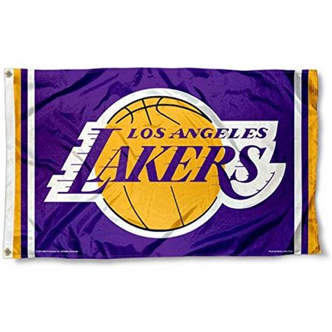Buy NBA Los Angeles Lakers Banner Flag, Yellow, 3 ft x 5 ft Online at ...