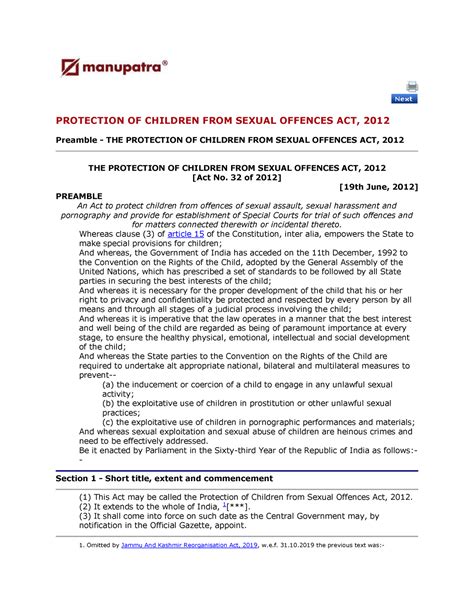 Copy of Pocso-ACT - Bus - PROTECTION OF CHILDREN FROM SEXUAL OFFENCES ...