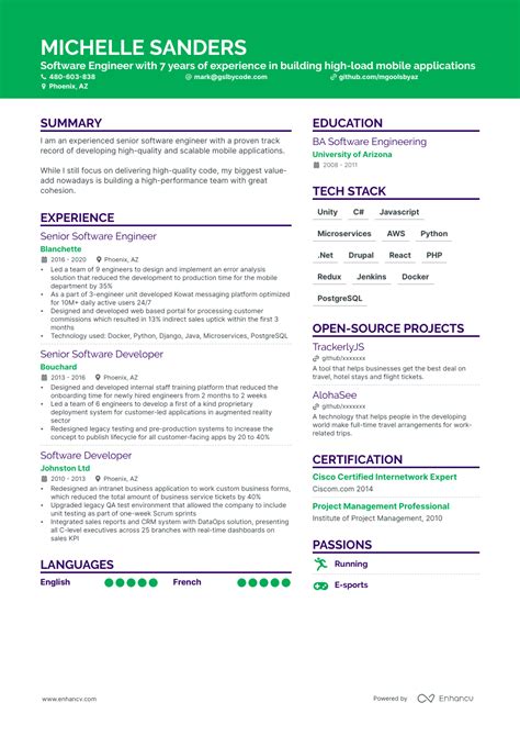 Image result for Tech Resume Example