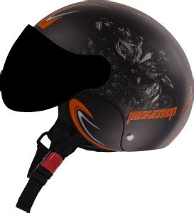 Steelbird SBH-16 Megatron ISI Certified Open Face Graphic Helmet for ...