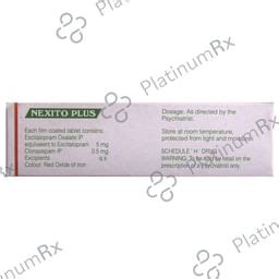 Nexito Plus Tablet – Uses, Price, Side Effects | PlatinumRx