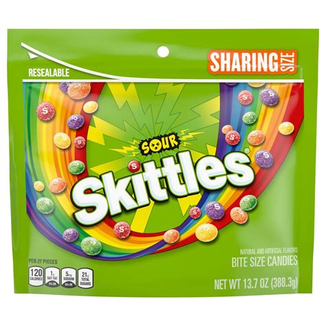 Amazon.com : SKITTLES Sour Chewy Candy, Share Size, 13.7 Oz Bag ...