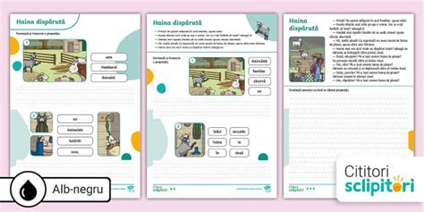 Haina dispărută – Fișă de citire și scriere clasa I