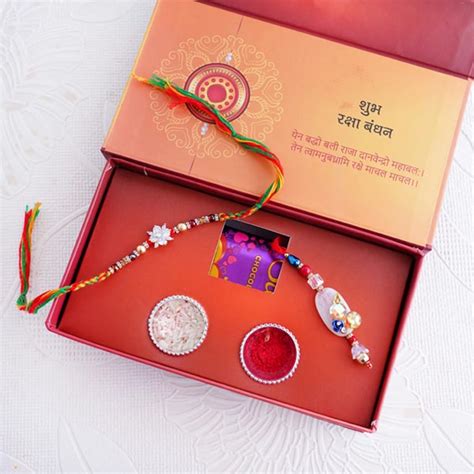 Send Bhaiya Bhabhi Rakhi N Dairy Milk Silk in Signature Box Online