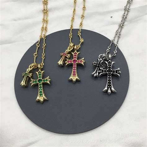 Gold Chrome Hearts Style Necklace,chrome Hearts Necklace,chrome Hearts ...