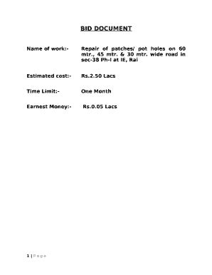 Name of work:-Repair of patches/ pot holes on 60 mtr ...