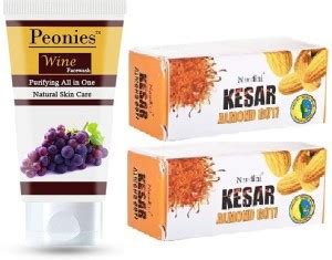 Peonies Wine Face Wash 100ml & Nandini Kesar Almond Goti 25g Price in ...