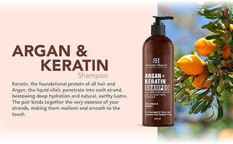 Amazon.in: Buy Botanic Hearth Argan & Keratin Shampoo with 100% Pure ...
