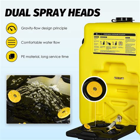 CGOLDENWALL Eye Wash Station Portable Emergency Eyewash Station Wall ...