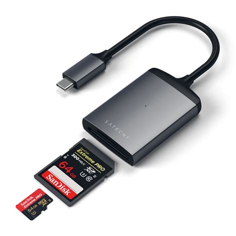 Satechi Aluminum Type-C UHS-II Micro/SD Card Reader Adapter