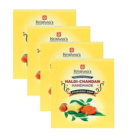 Krishna's Herbal & Ayurveda Haldi Chandan Handmade Soap - 100 g each ...