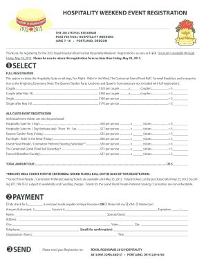 Fillable Online Royal Rosarian Events & Registration Form - IOBG Fax ...