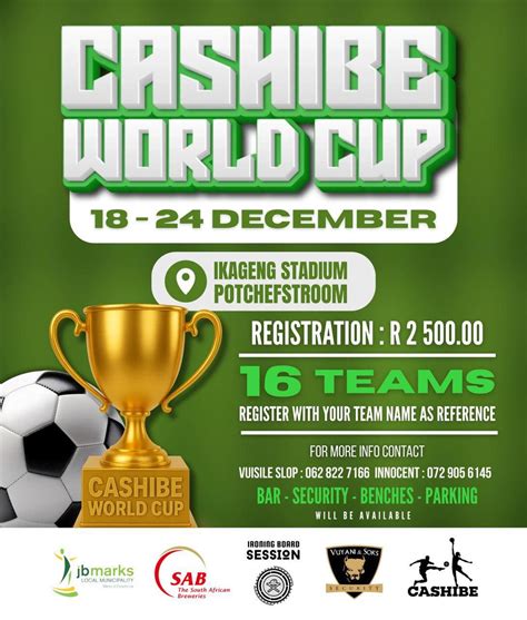 Cashibe World Cup , Potchefstroom, Ikageng, 18 December 2025 | AllEvents