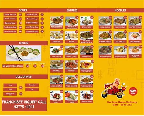 Menu at Go China Restaurant, Surat, G-4