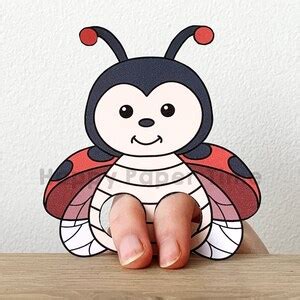 Buy Ladybug Paper Craft Printable Finger Puppet Template Kids Craft ...