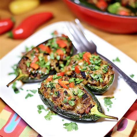 Fiesta-Ready Brisket Stuffed Poblano Peppers Recipe - Perfect Savory 450