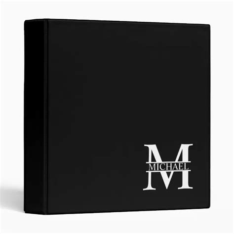 Personalized Monogram and Name Binder | Zazzle