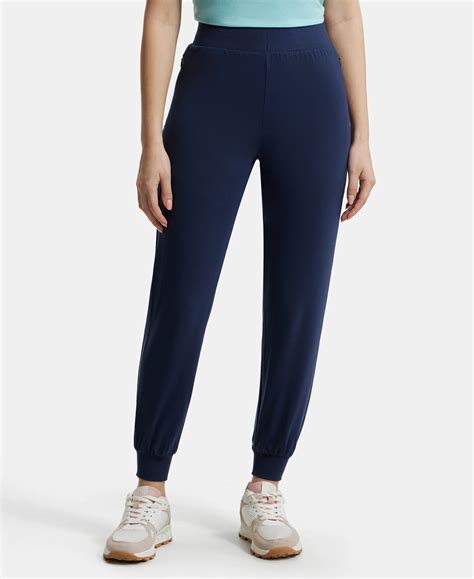 Buy Tencel Lyocell Elastane Relaxed Fit Yoga Pants with Envi - Blue ...