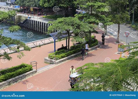 Pier C Park In Hoboken, NJ Is Shaped Like An Island Connected By An ...