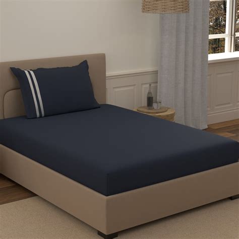 Buy PORTICO Satin Premium Cotton 250TC 2Pc Single Bedsheet Set from ...