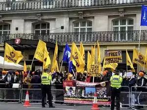 khalistani: Low-key turnout for pro-Khalistani protest in London - The ...