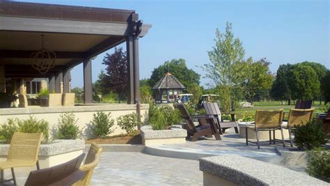 Cascade Hills Country Club Porch and Fire Pit - Integrated Architecture