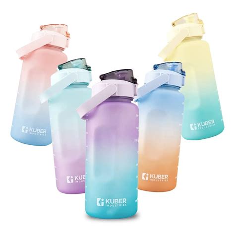 Buy Kuber Industries 2 Litre Motivational Plastic Sipper Water Bottle ...