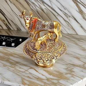 Buy Car Dashboard Kamdhenu Cow with Calf Idols, Vastu Gau MATA Idol ...