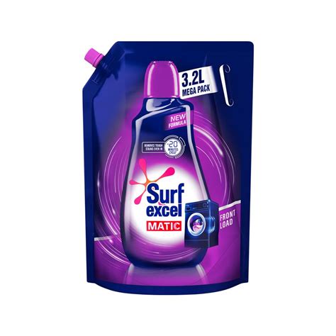 Surf Excel Matic Front Load Liquid Detergent 3.2 L Refill, Designed for ...