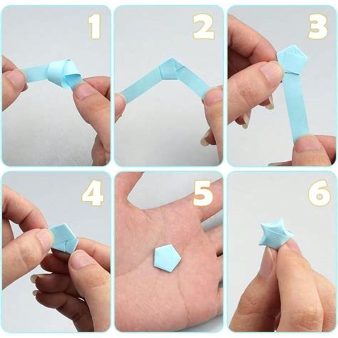 Gradient Star Origami. Glow-In-The-Dark Star Paper Strip. Origami For ...