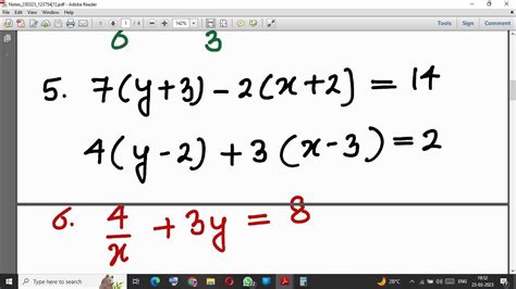 pls answer Q5 find x and y by elimination method - Brainly.in