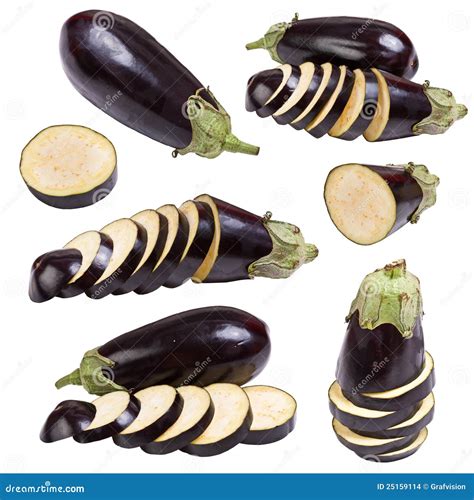 Set Eggplant Vegetable Fruits Stock Photo - Image of food, fresh: 25159114