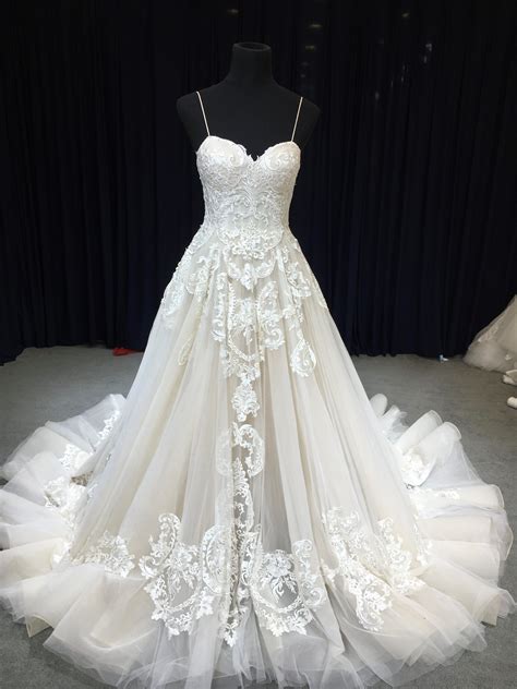 Aoliweiya A Line Thin Straps Wedding Gown - Wedding Dress and Real Lace Dress price