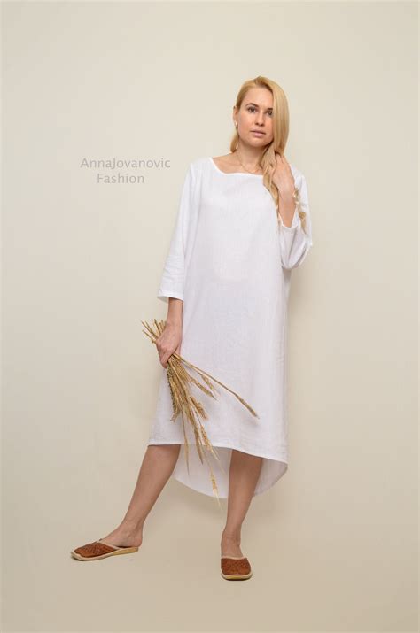 Linen Dress Woman Long White Dress White Dresses Women - Etsy